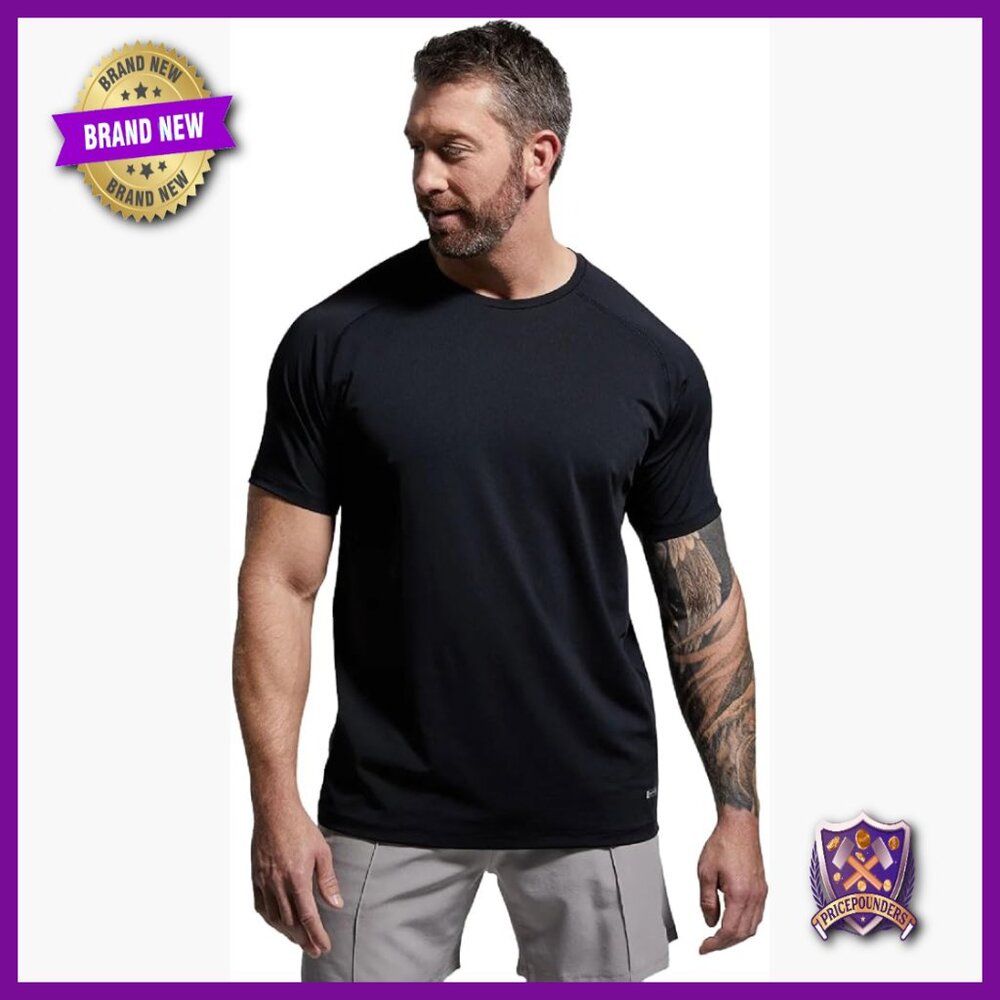 Men's Quick-Dry Performance Training Tee with UV … - image 1